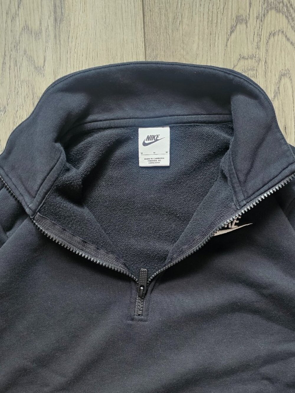 Nike Sportswear Club Fleece Women's 1/2-Zip Sweatshirt Black Medium - Picture 5 of 10